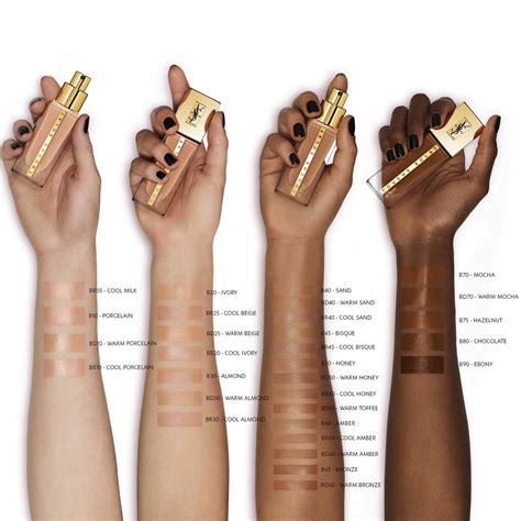 shades ysl touche eclat foundation|YSL touche eclat shade chart.